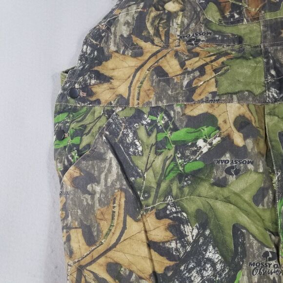 Mossy Oak Fieldstaff Camo Overalls Mens 46x30 Green Brown Hunting Outdoor - Picture 4 of 13